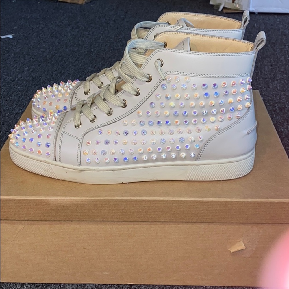 louboutin boots spikes